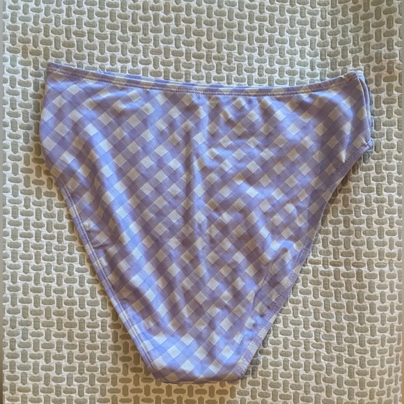 Purple Gingham High-Waisted Bikini Set - Picture 8 of 9